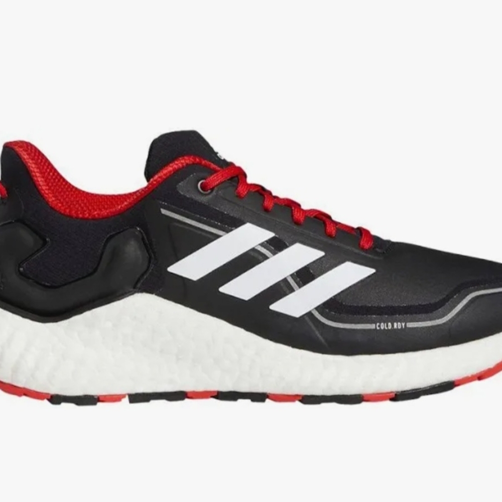 Adidas Climawarm Sneakers Mens, Red, Black And White Athletic Shoes.